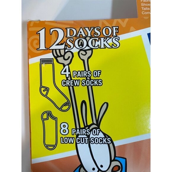 NEW 12 Days Of Socks Nickelodeon Shoe Size 6 - 12 Ankle + Crew NIB Holiday Gift - Picture 3 of 6